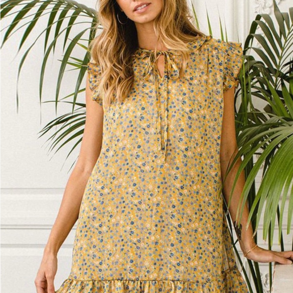 Floral Yellow Dress